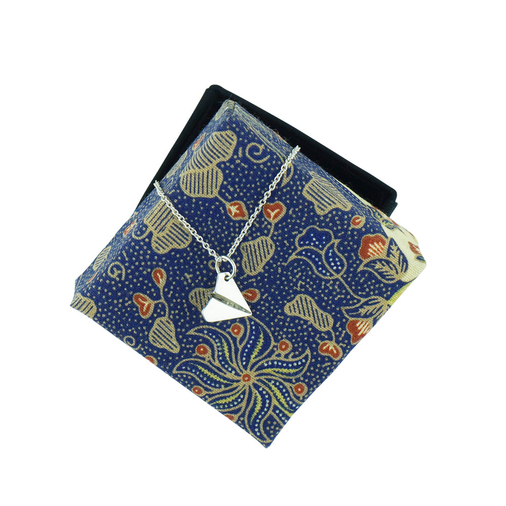 The Paper Airplane Silver Necklace